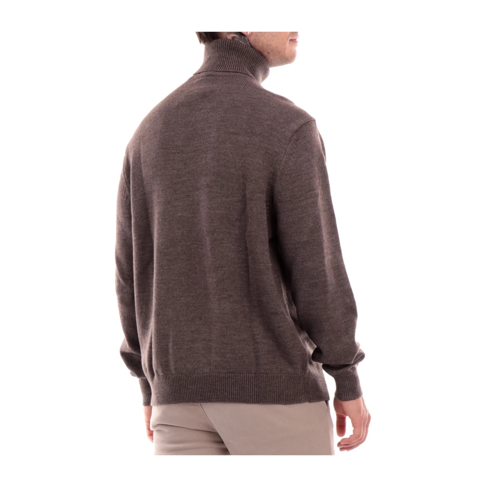 Armani Exchange Bruine Turtleneck Sweater Brown Heren