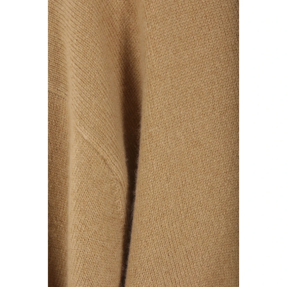 Dries Van Noten Bruine kasjmier trui met hoge hals Brown Dames