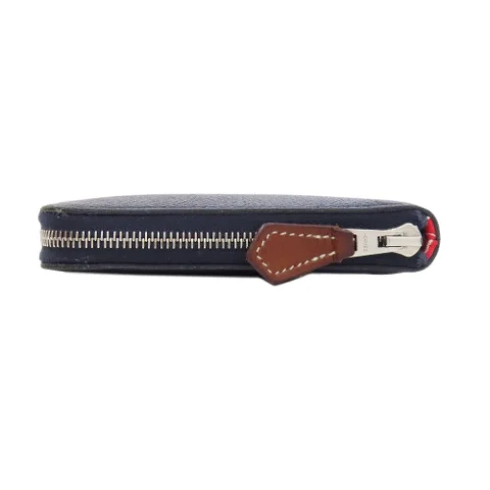 Hermès Vintage Pre-owned Leather wallets Blue Dames