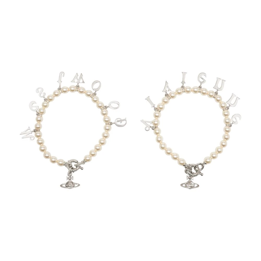 Vivienne Westwood Women's Gray Bracelets, One Size, Leanne Twin Bracelet
