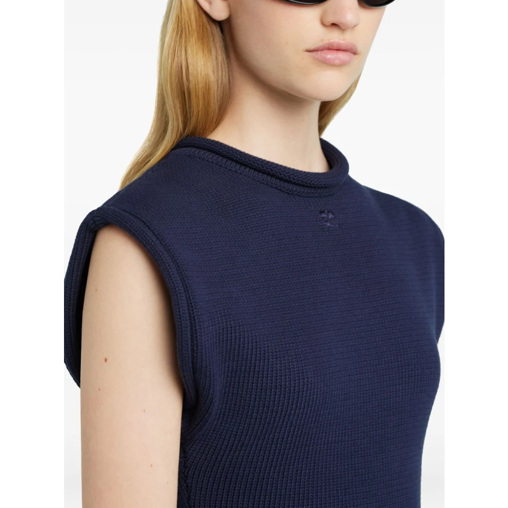 Courrèges Blauw T-shirt en Polo Set Blue Dames