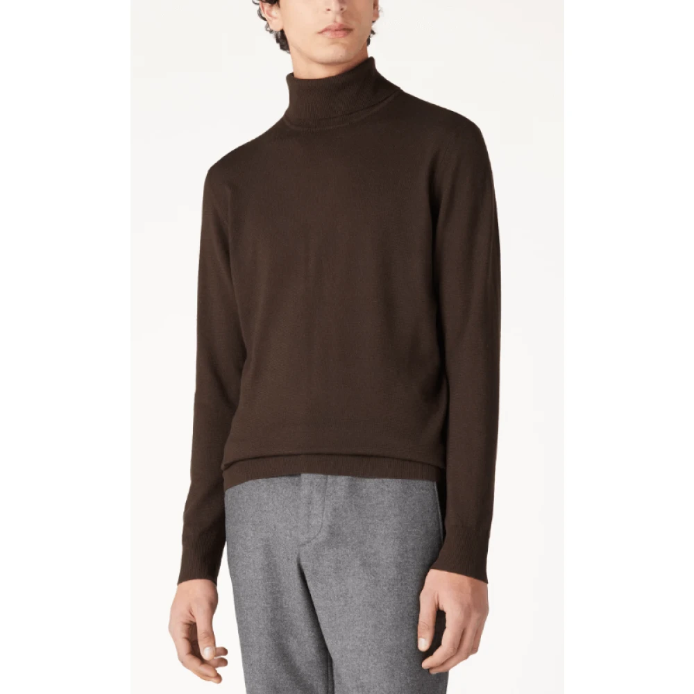 Loro Piana Chocoladebruine Cashmere Coltrui Brown Heren
