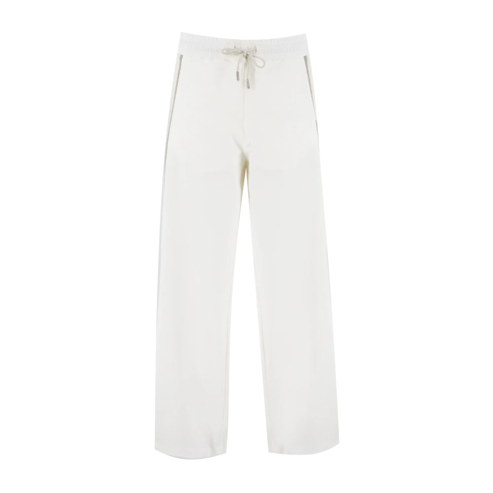 Panicale Joggerbroek met contrasterende zijprofielen Beige Dames