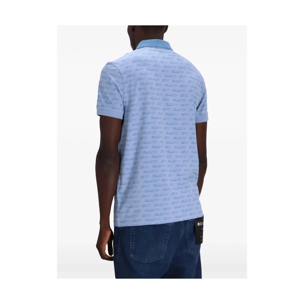 Hugo Boss Korenbloemblauwe Polokraagtrui Blue Heren