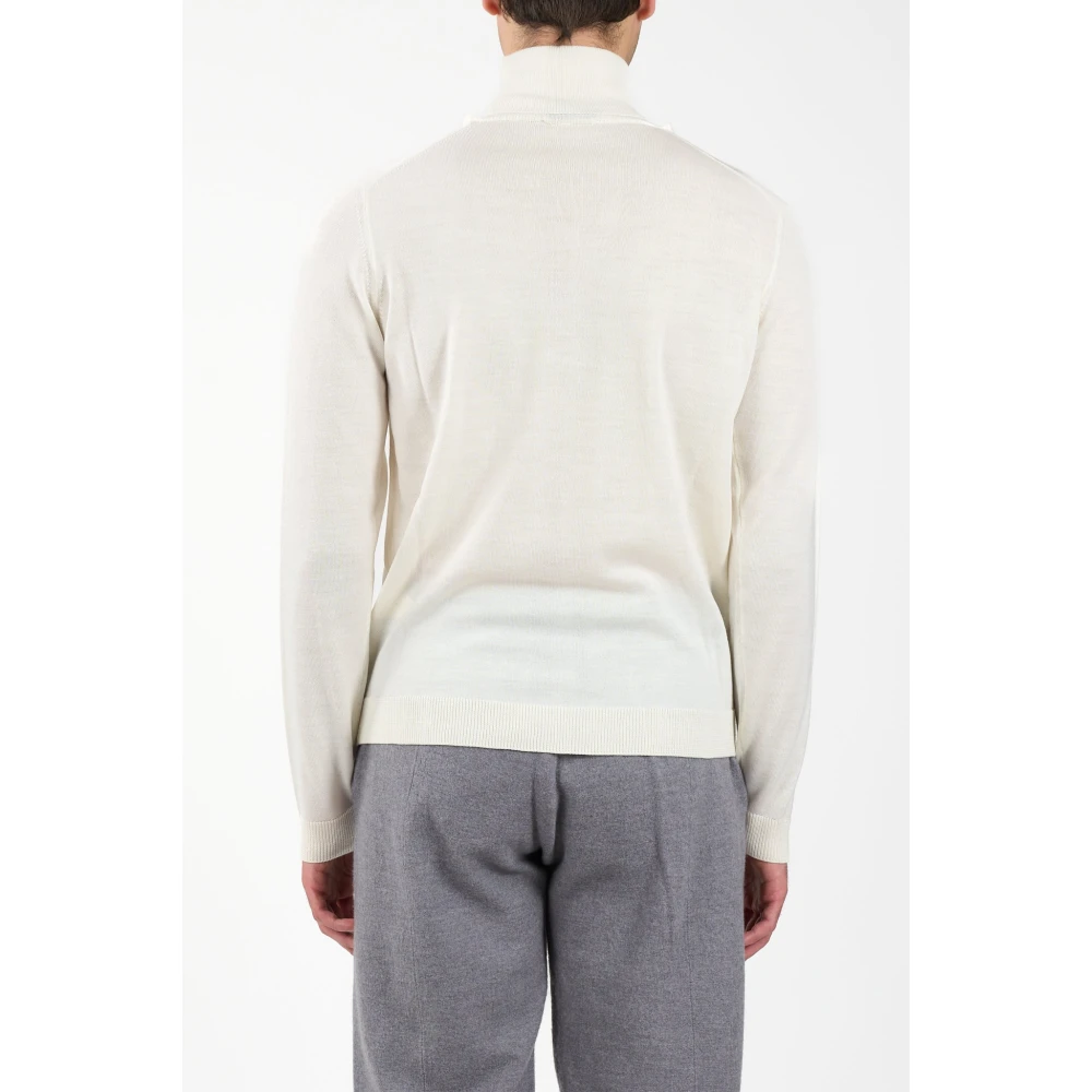 Roberto Collina Merinowol Coltrui Trui Beige Heren