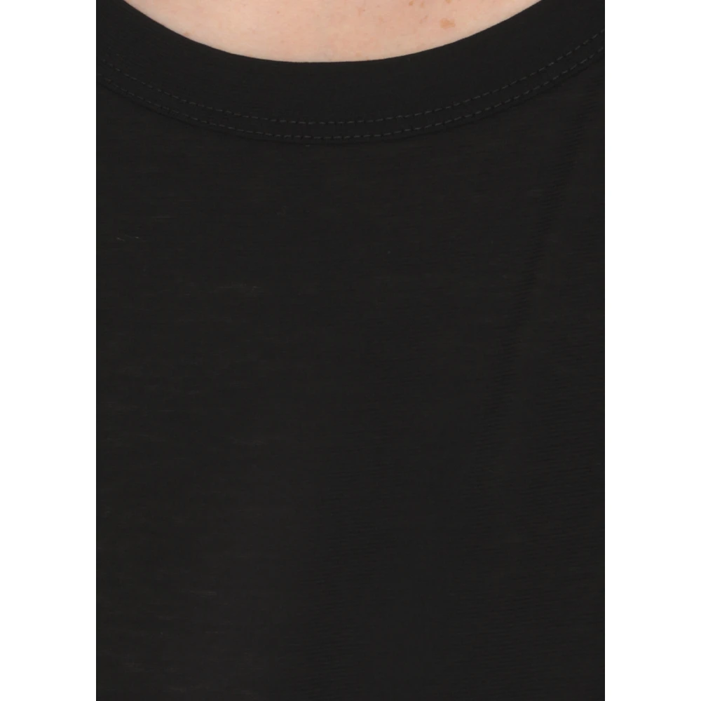 Jil Sander Zwarte Katoenen T-shirt met Bedrukt Logo Black Heren
