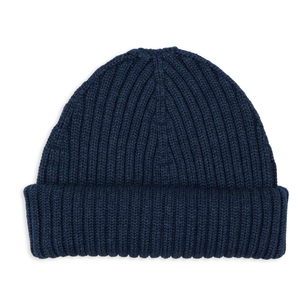 Gallo Blauwe Geribbelde Beanie Muts Unisex Blue Unisex