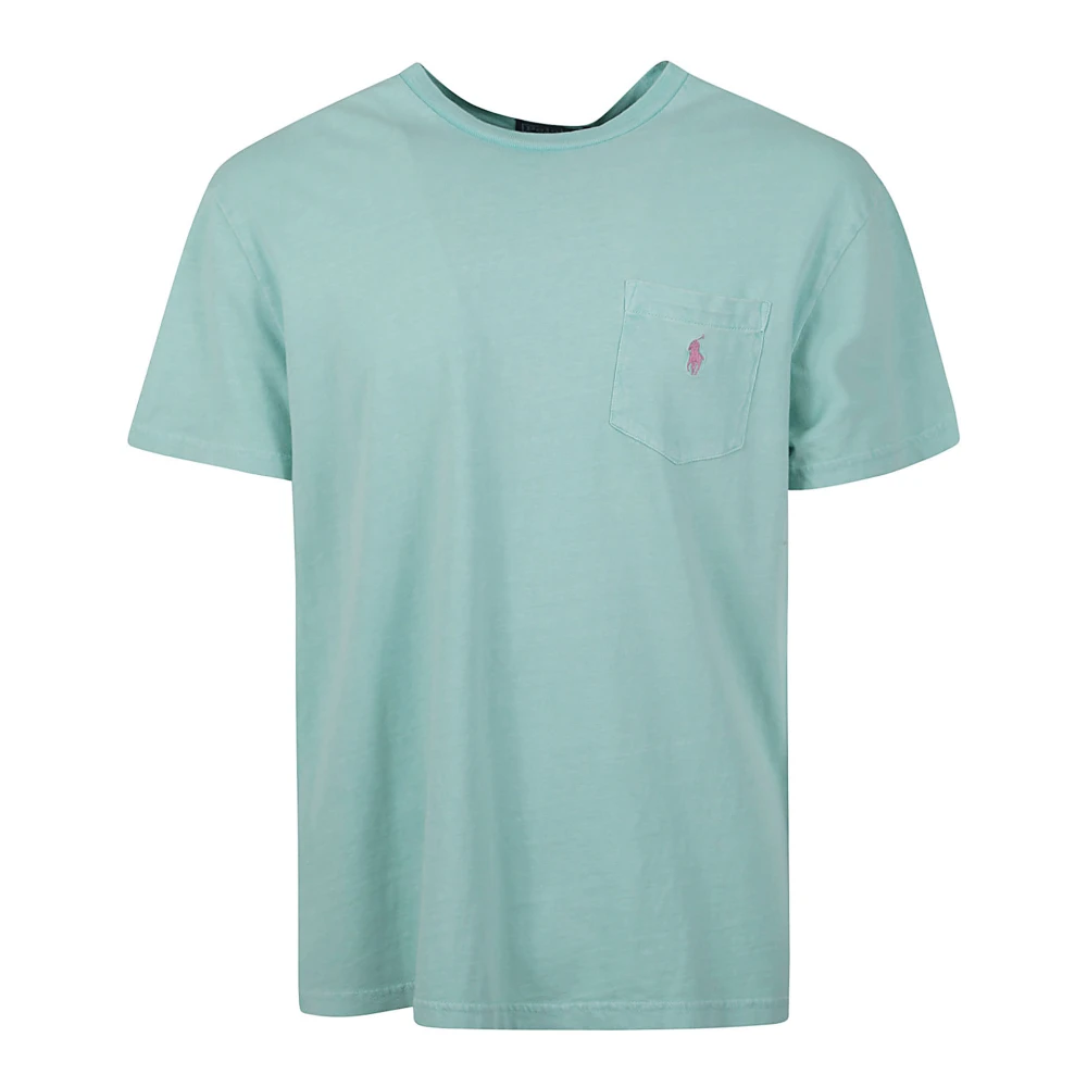 Ralph Lauren Klassiek T-shirt met zak Blue Heren