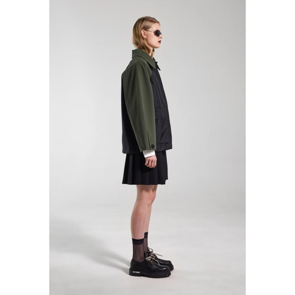 Stutterheim Varsity-Style Patch Regenjas Black Dames
