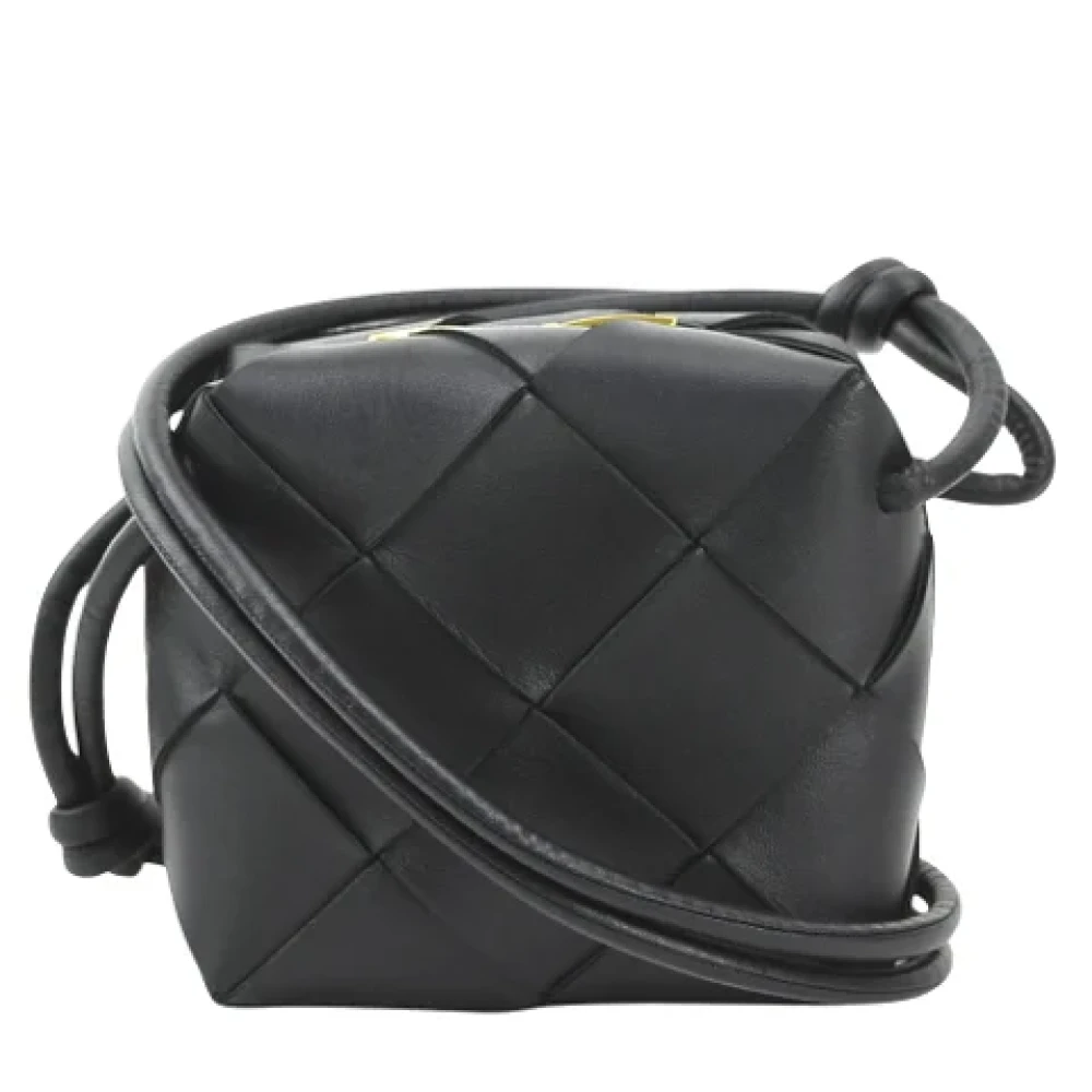 Bottega Veneta Vintage Pre-owned Leather shoulder-bags Black Dames