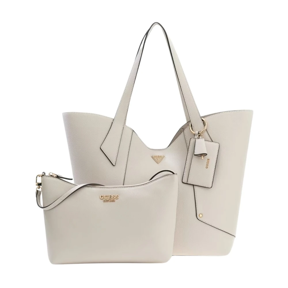 Guess Women's Beige Shopping Bags, One Size, Darcy Logo Shopper