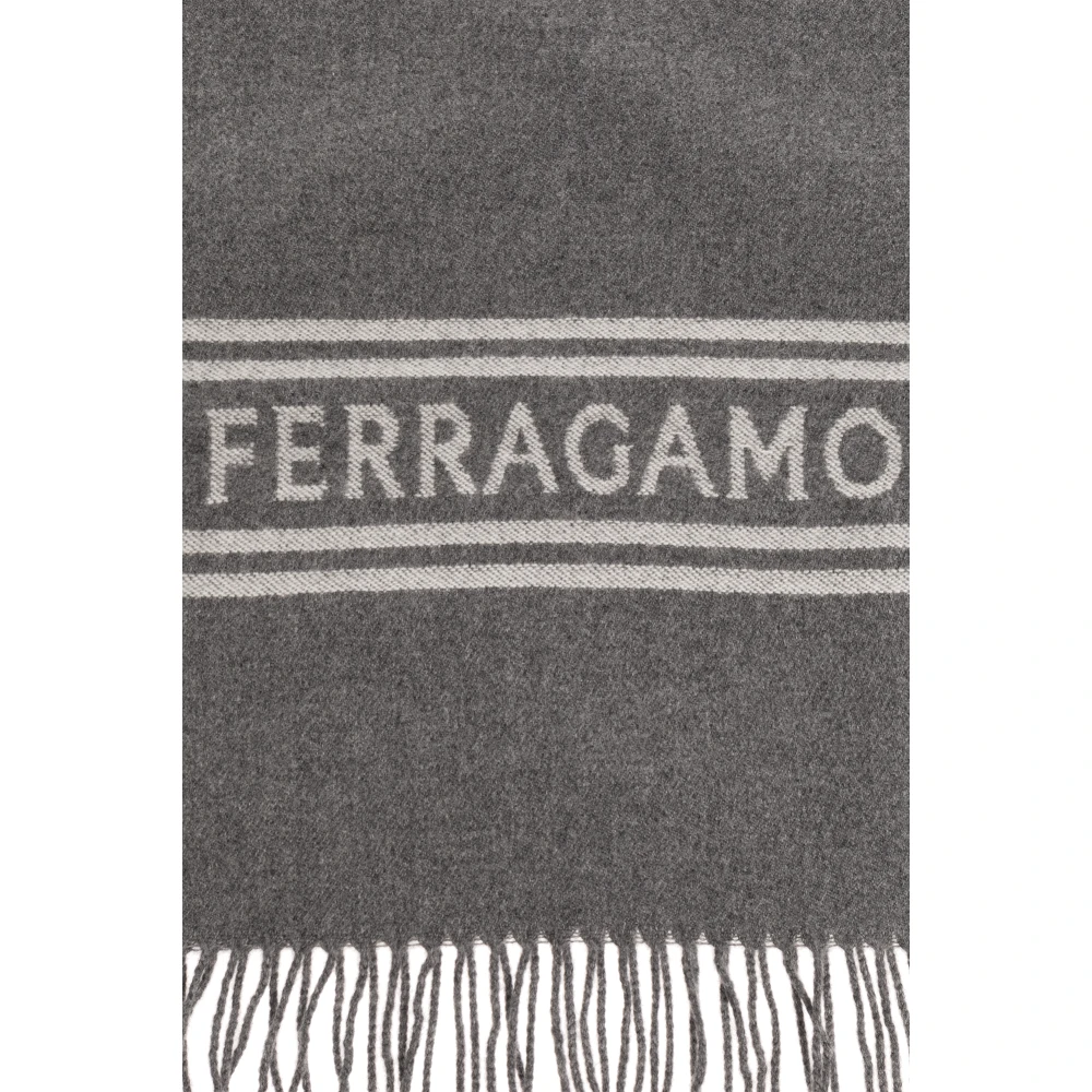 Salvatore Ferragamo Wollen sjaal Gray Heren