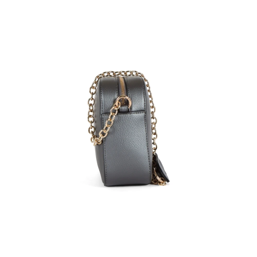 Liu Jo Eco-Leren Crossbody Tas met Ritssluiting Gray Dames
