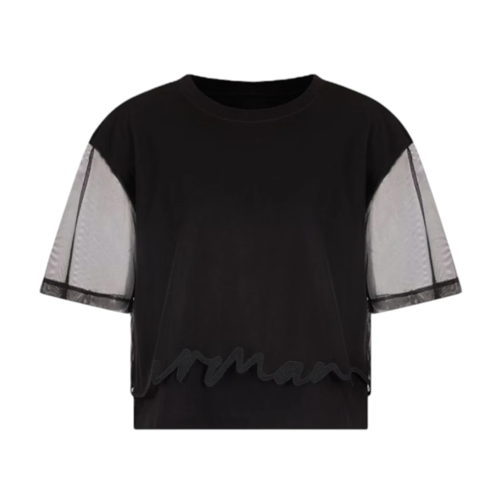 Armani Exchange Black T-Shirts, Female, Xl, T-Shirt