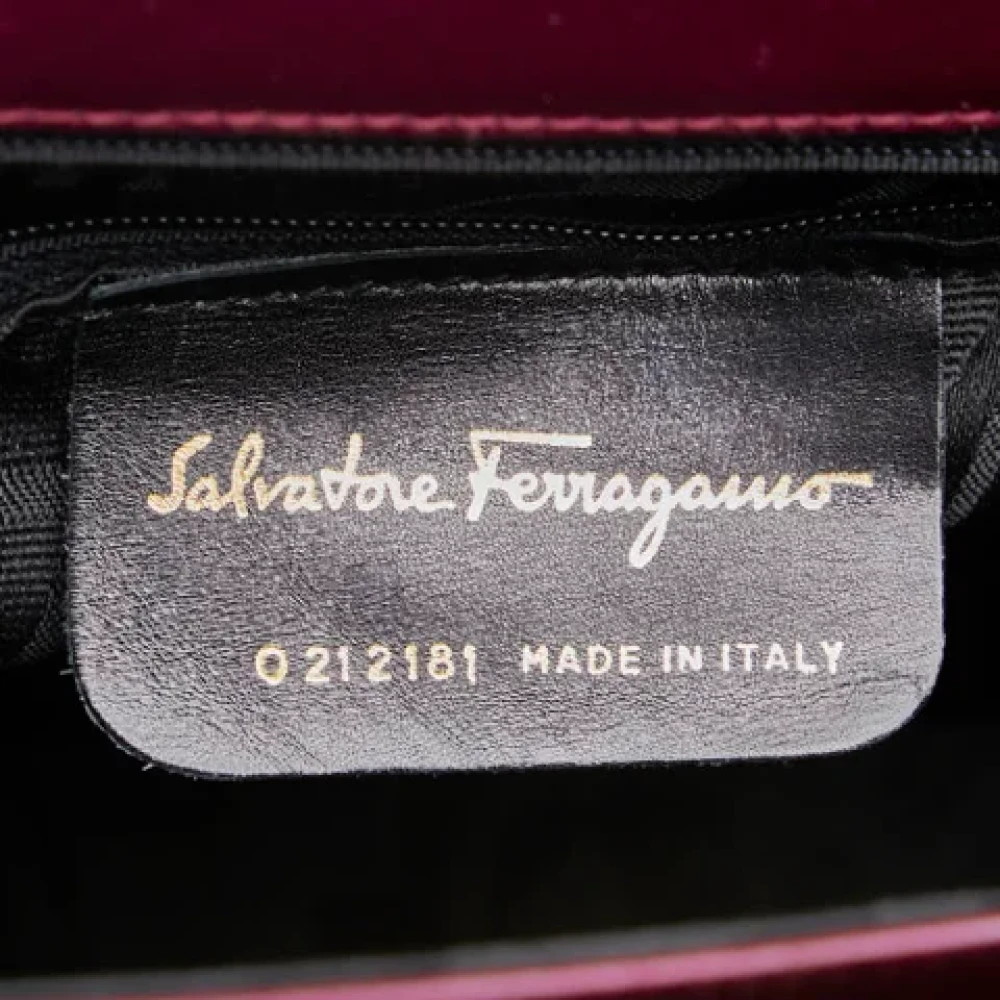 Salvatore Ferragamo Pre-owned Leather handbags Purple Dames