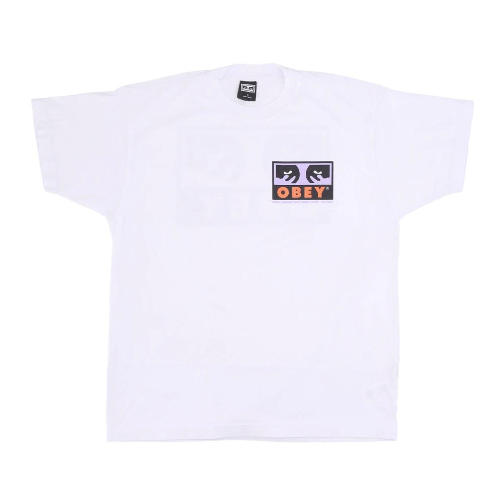 Obey Men's White T-Shirts, Xl, Classic Tee With Eye Print