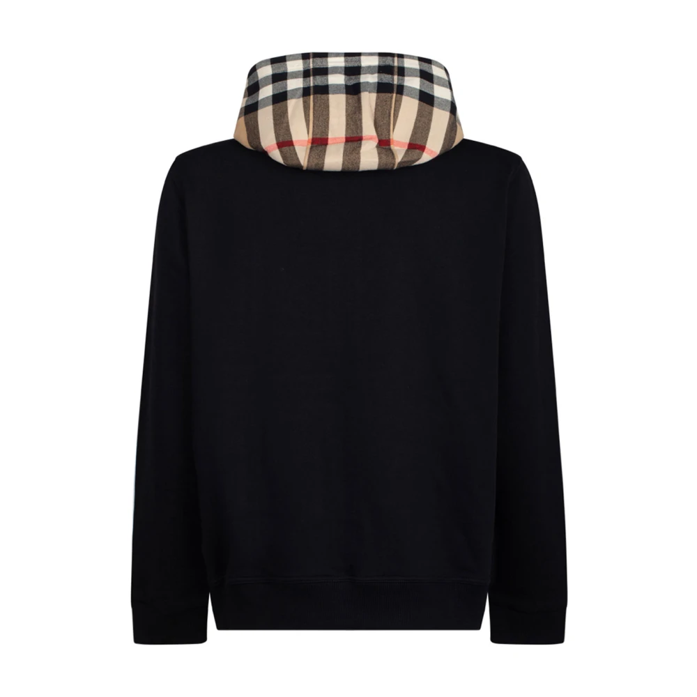Burberry Geruite Hoodie Black Heren