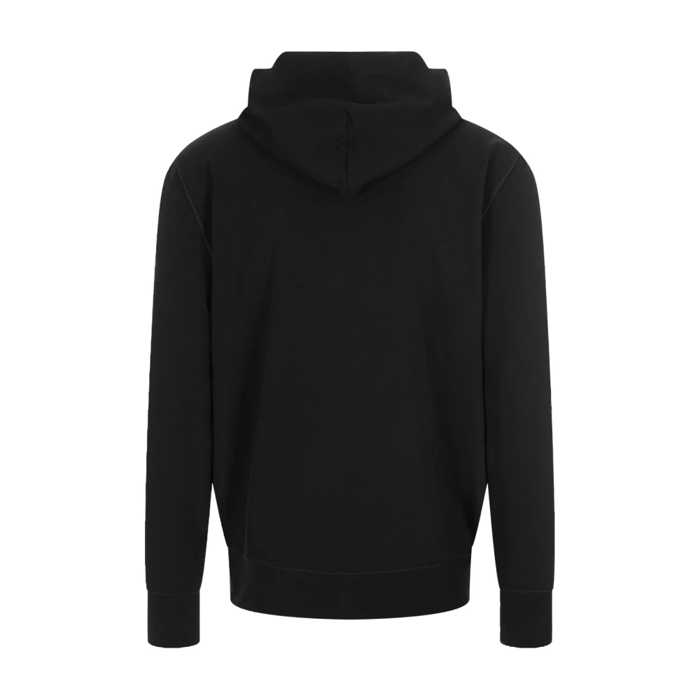 Kiton Zwarte Katoenen Hoodie met Logo Black Heren