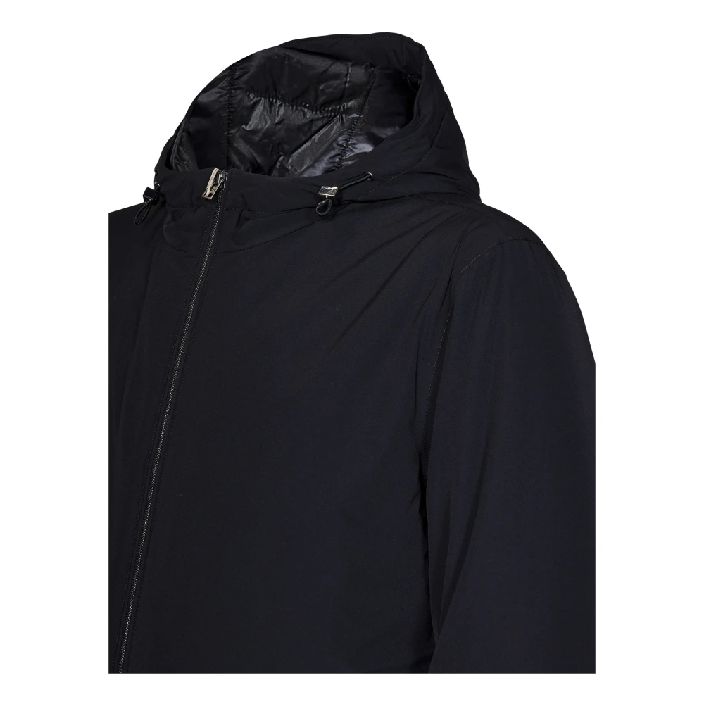 Herno Zwarte waterafstotende capuchonjas Black Heren