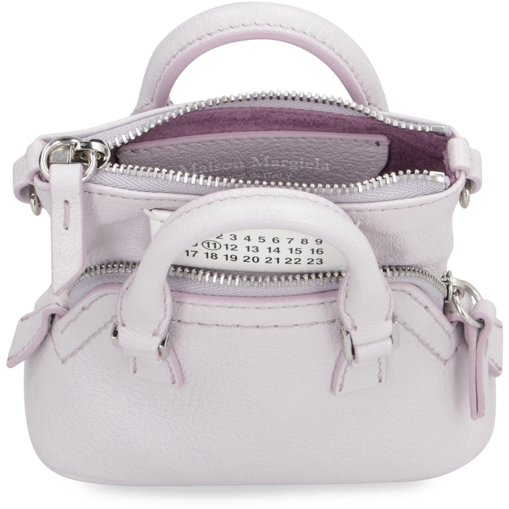 Maison Margiela Klassieke Leren Crossbody Tas Purple Dames