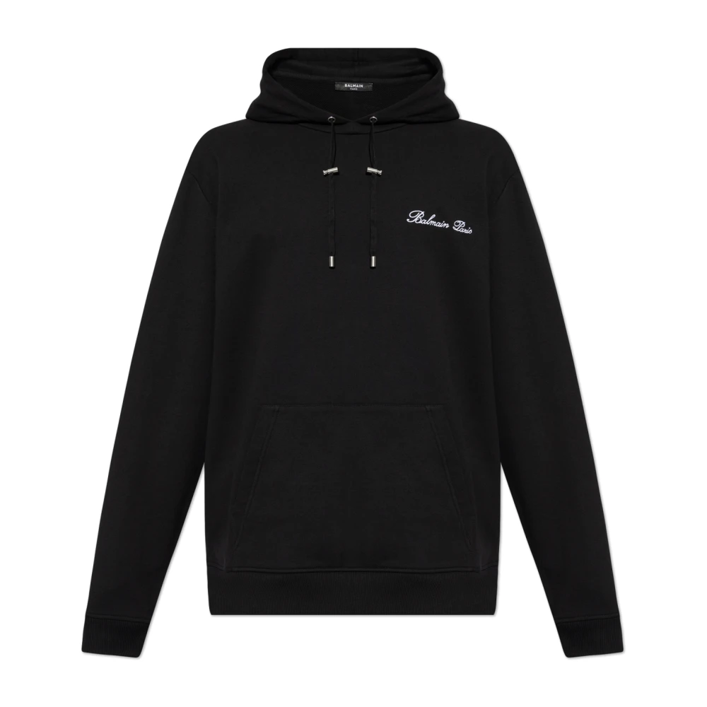 Balmain Black Signature Hoodie - Male - Hoodies - L - Sweatshirts & Hoodies