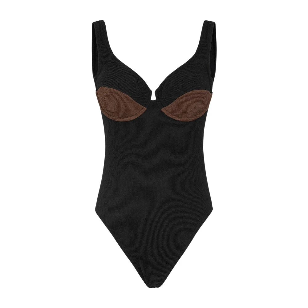 Me-Fui Geëmbosseerde Monokini met Beugel Black Dames
