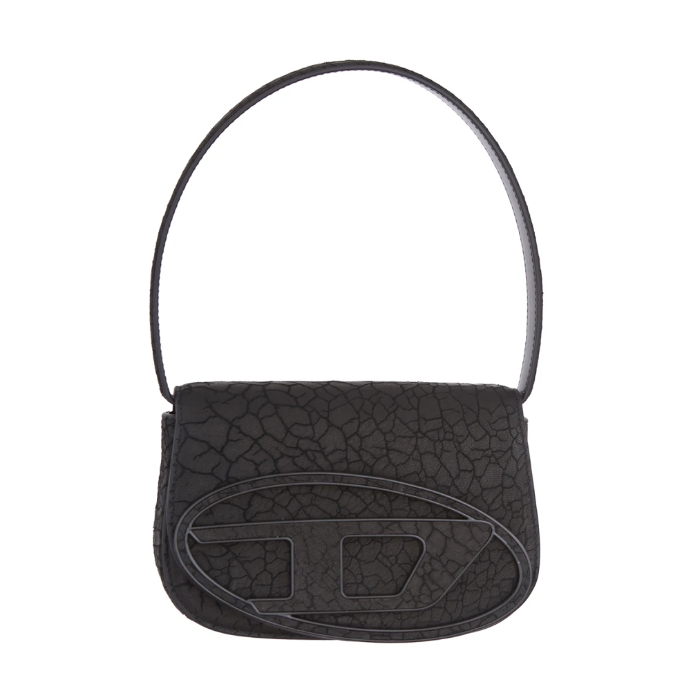 Diesel Gescheurde Leren 1DR Tas Black Dames