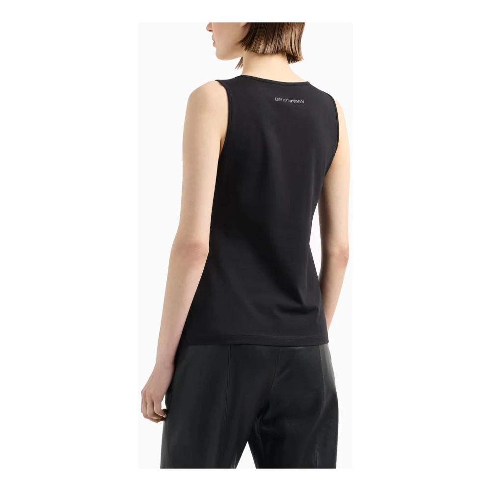 Emporio Armani Zwarte Top voor Stijlvolle Look Black Dames