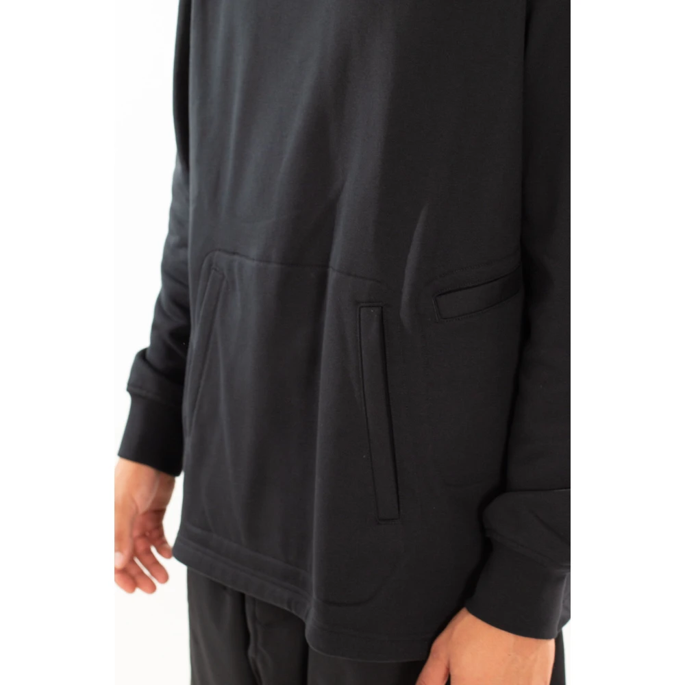 Y-3 Zwarte Oversized Hoodie met Zakken Black Heren