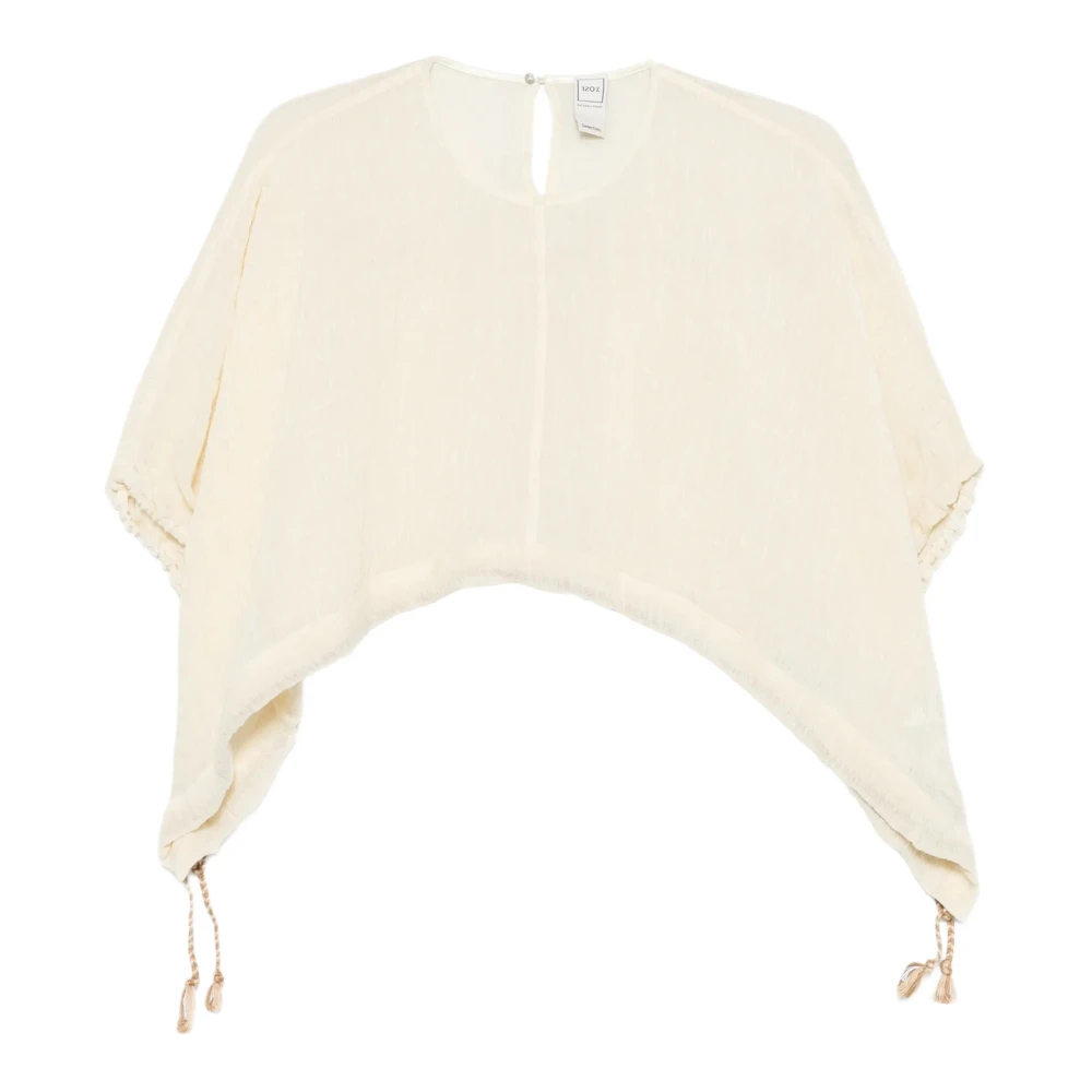 120% Lino White Short-Sleeved Linen Blouse - Female - Blouses - Xl - Blouses & Shirts