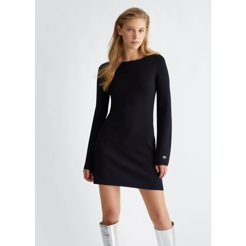 Liu Jo Gebreide Jurk Black Dames