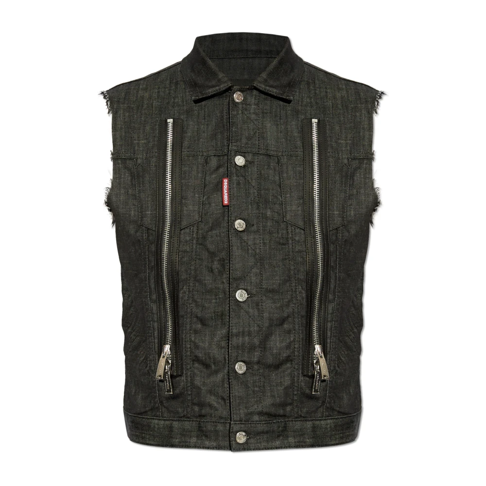 Dsquared2 Denim vest Black, Herr