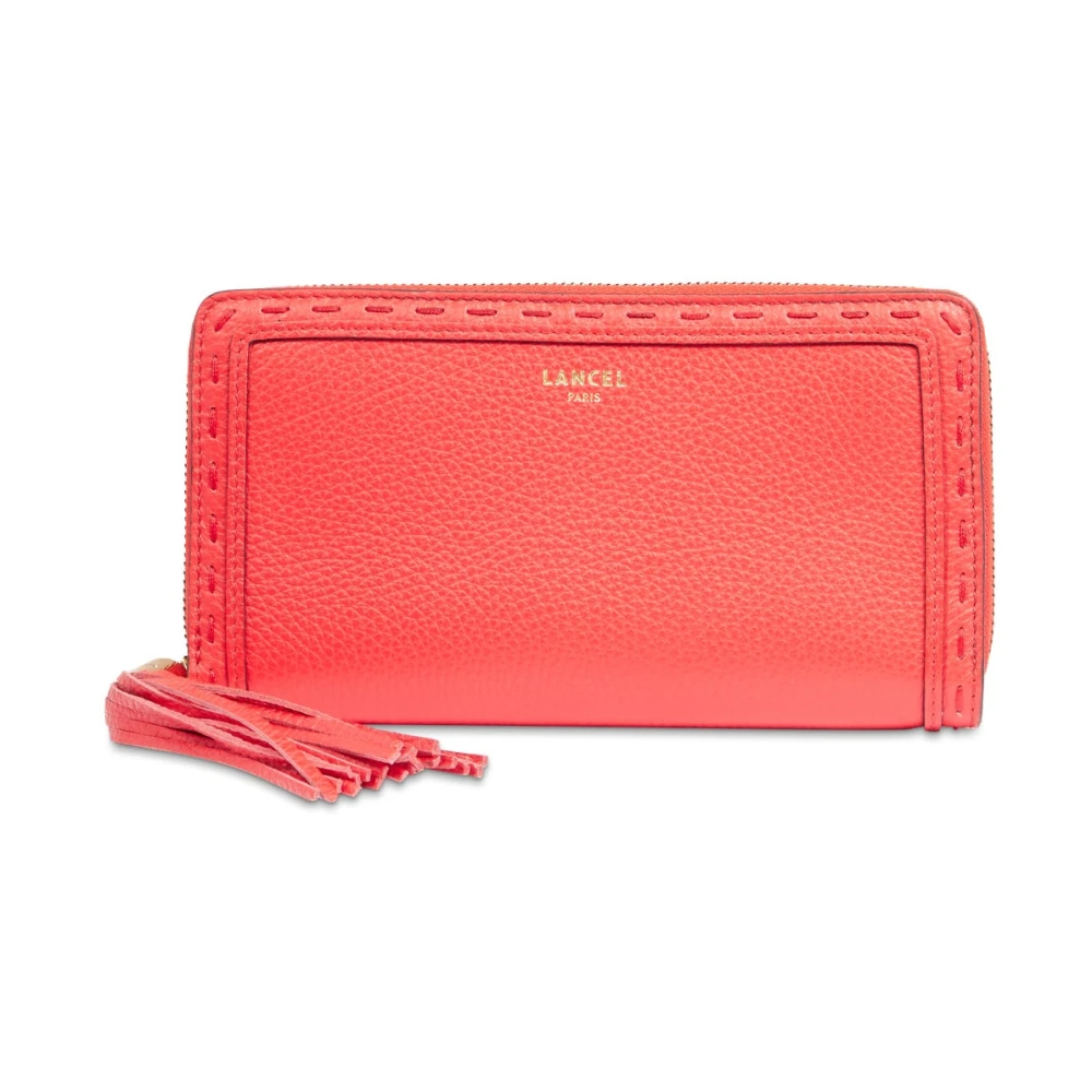 Lancel 1Er Flirt Rode Portemonnee Lange Rits Red Dames