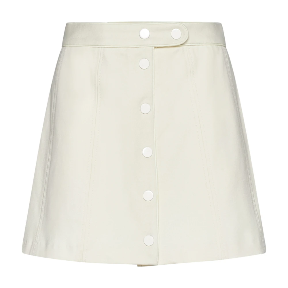 A.p.c. Ecru A-Lijn Rok met Piped Trim Beige Dames