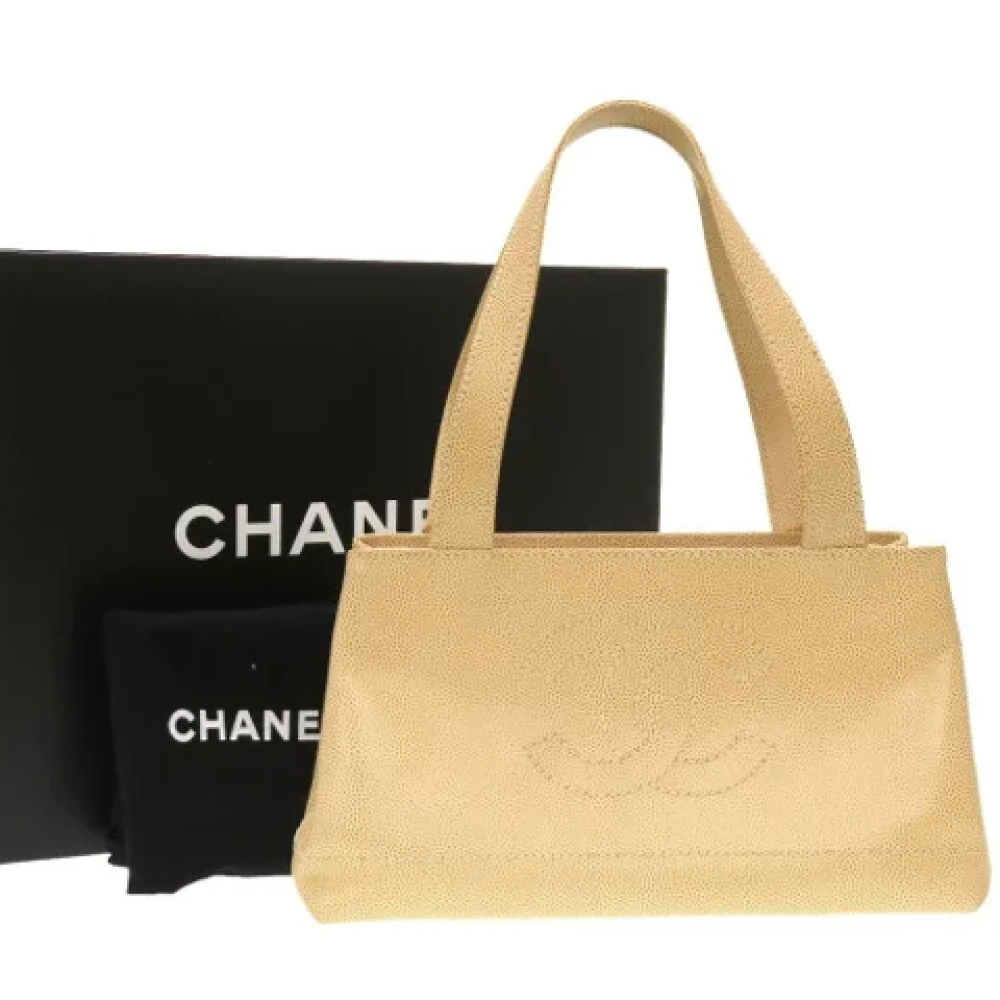 Chanel Vintage Pre-owned Fabric chanel-bags Beige Dames