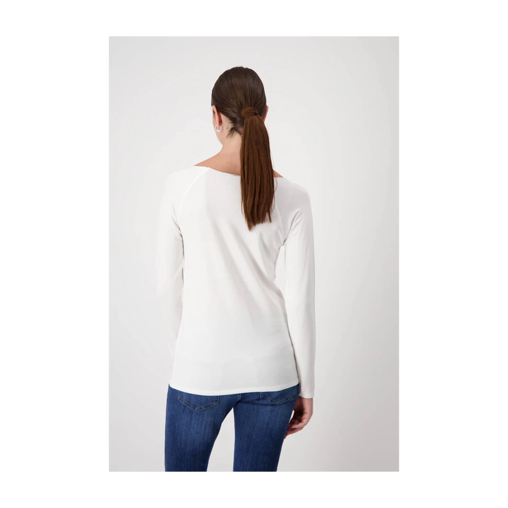 monari Stijlvolle Pullover T-shirt White Dames