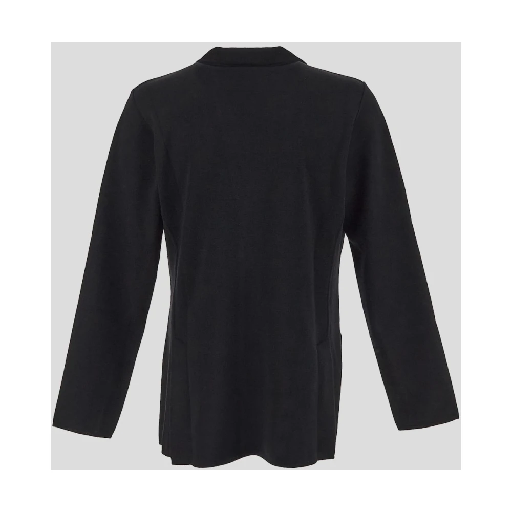Lardini Klassieke Gebreide Blazer van Virgin Wool Black Heren