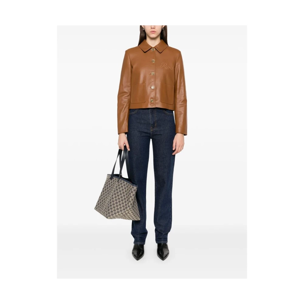 Frame Indigo Blauwe Klassieke Vijf-Pocket Jeans Blue Dames