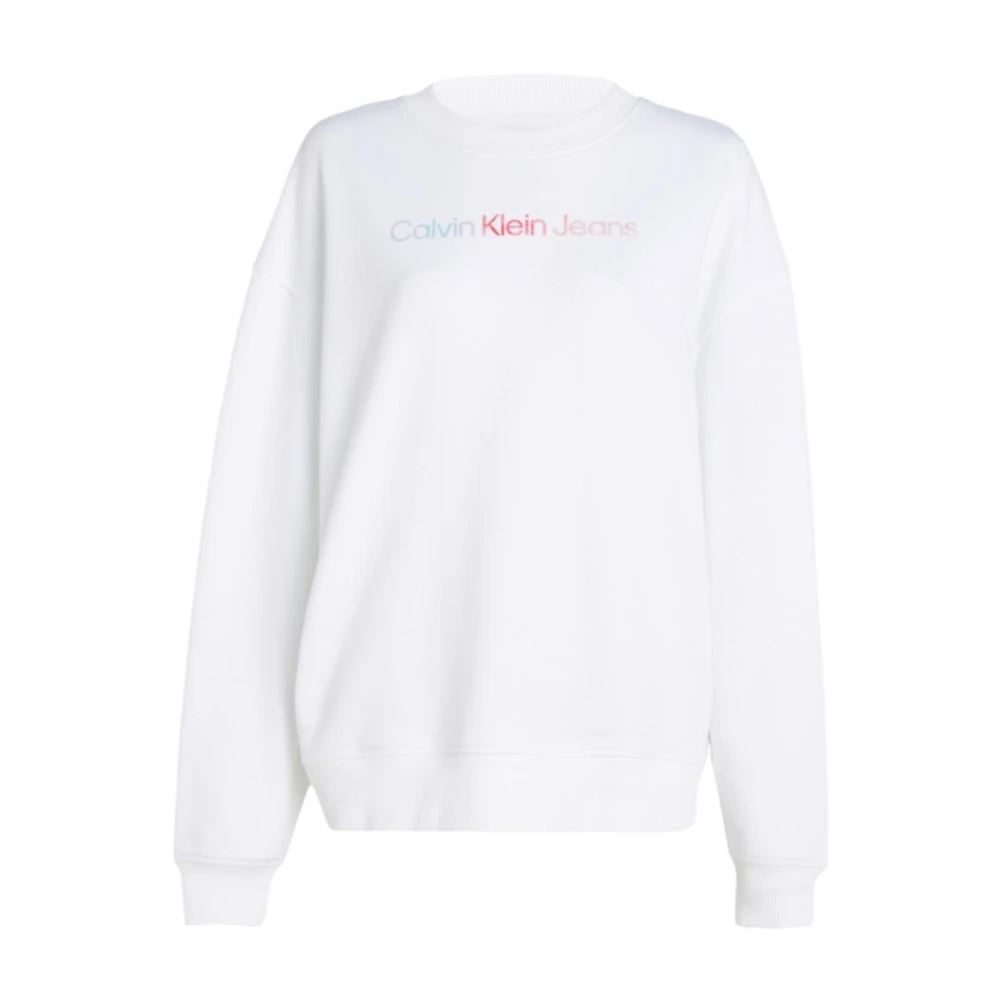 CALVIN KLEIN JEANS sweater van katoen wit