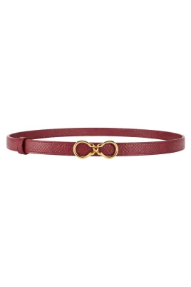 Infinity Buckle Python-Effect Läderbä