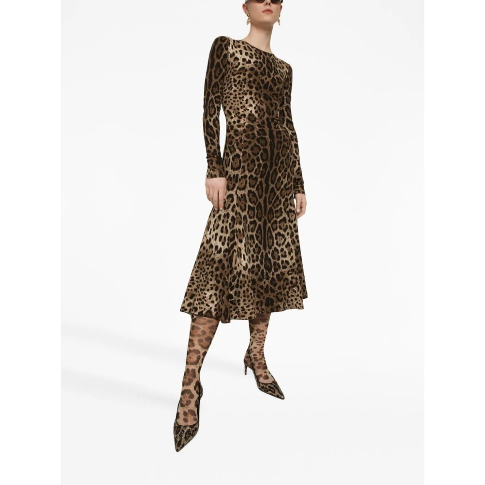 Dolce & Gabbana Elegante Zwarte Jurk Multicolor Dames