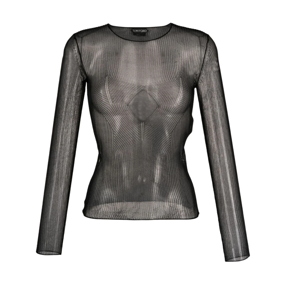 Tom Ford Long Sleeve Tops Black Dames