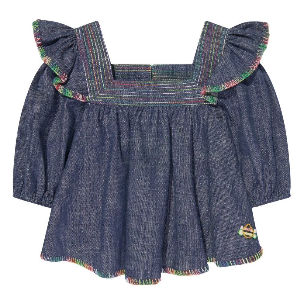 Zimmermann Girls Blue Kids Blouses, 6 Y, Alight Denim Blouse