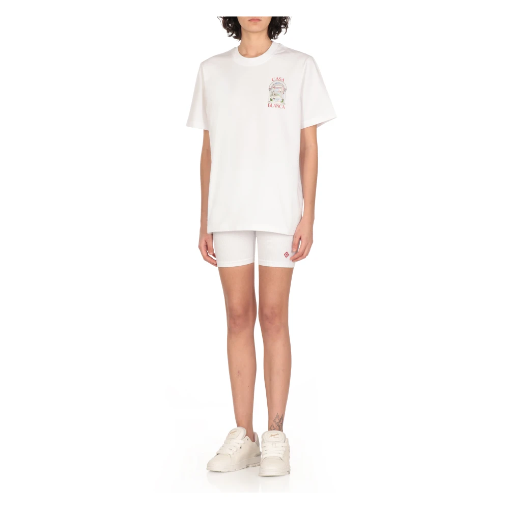 Casablanca Le Passage Wit T-shirt en Polo White Dames