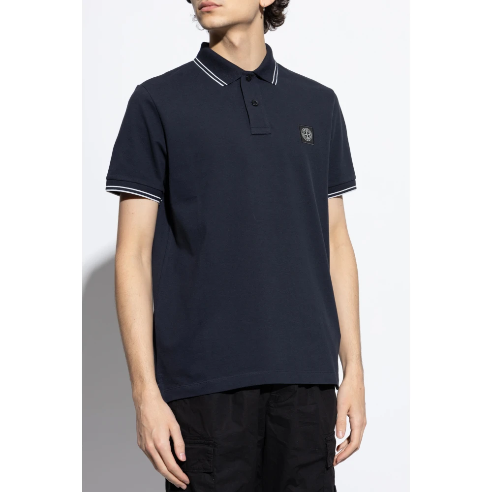 Stone Island Katoenen polo Blue Heren