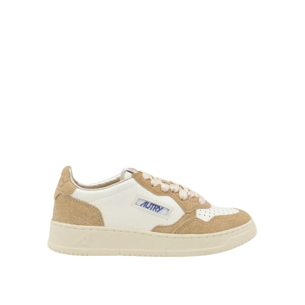 Autry Women's Beige Trainers With Side Logo Application - Sneakers - 5 Uk - Shoes
