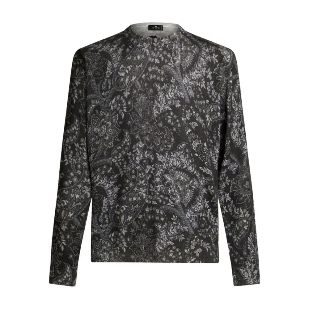 ETRO Zijde Kasjmier Paisley Trui Black Heren
