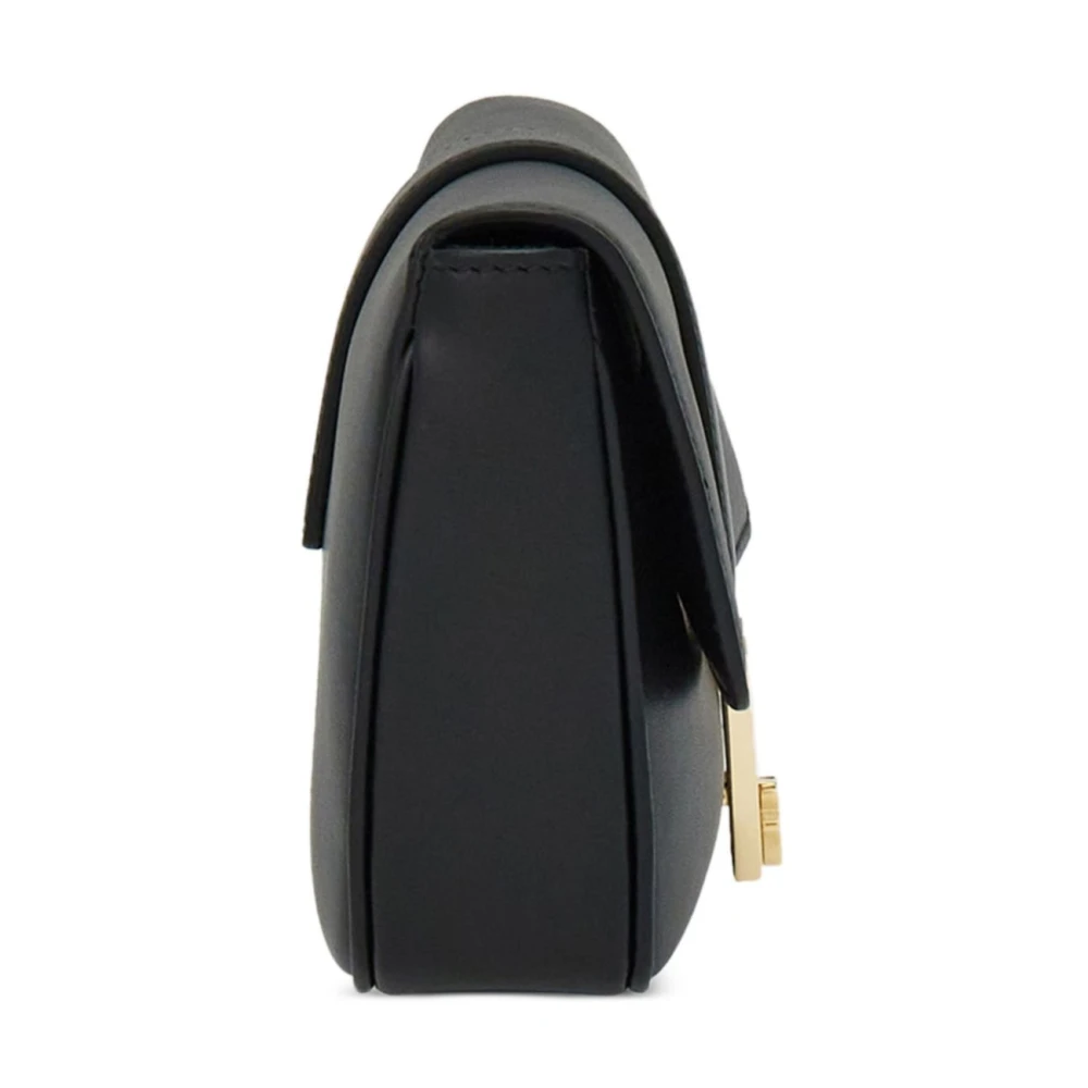 Salvatore Ferragamo Zwarte Gancini Ketting Schoudertas Black Dames