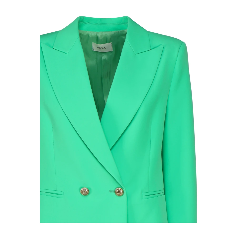ViCOLO Katoenen Blend Jassen Green Dames