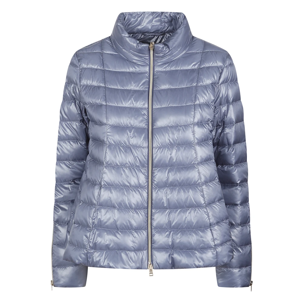 Herno Women's Blue Down Jackets, 2XS, Short Quilted Down Jacket